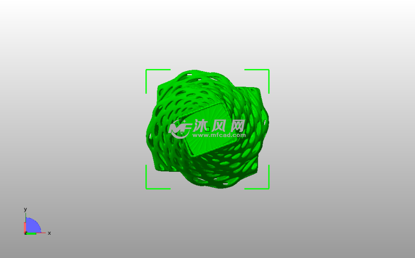 扭曲镂空花瓶俯视图