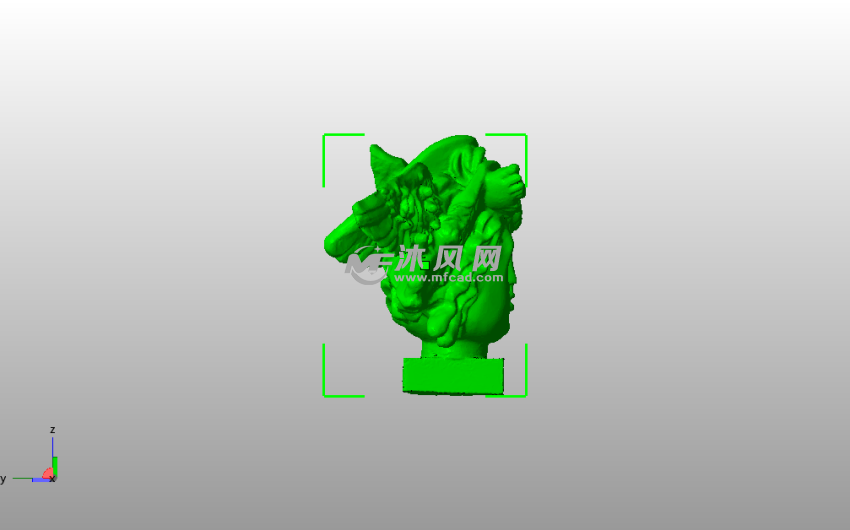 人头马面模型侧视图