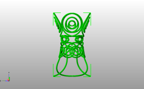  小花瓶模型侧视图