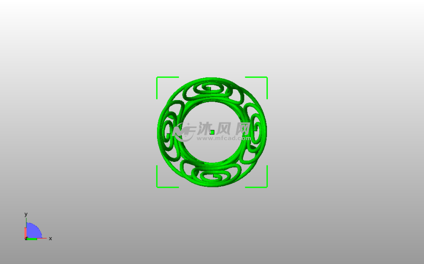  小花瓶模型俯视图