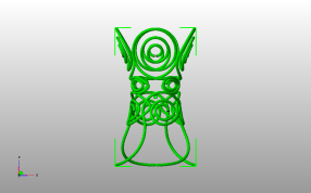  小花瓶模型主视图