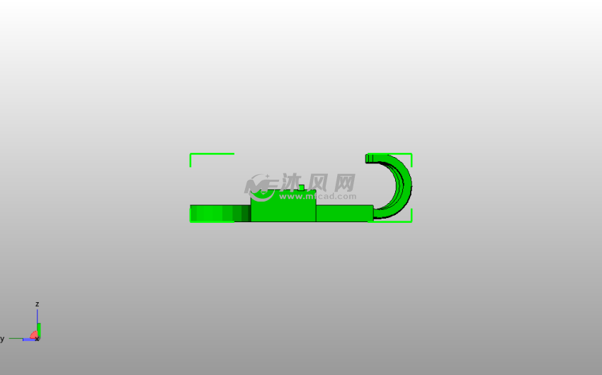 衣服帽子挂钩侧视图