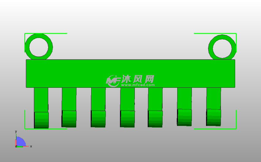 衣服帽子挂钩主视图