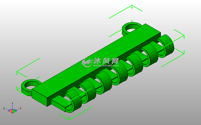 衣服帽子挂钩斜视图