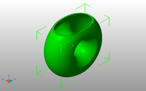 中洞艺术花瓶斜视图