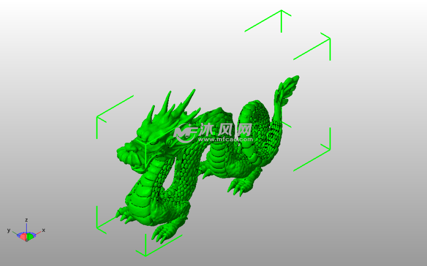 中华龙模型斜视图