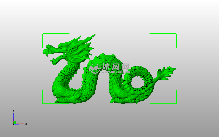 中华龙模型侧视图