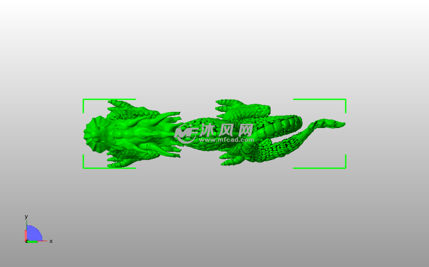 中华龙模型俯视图