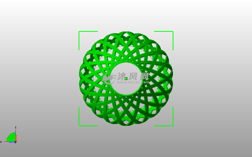 编织灯罩模型俯视图