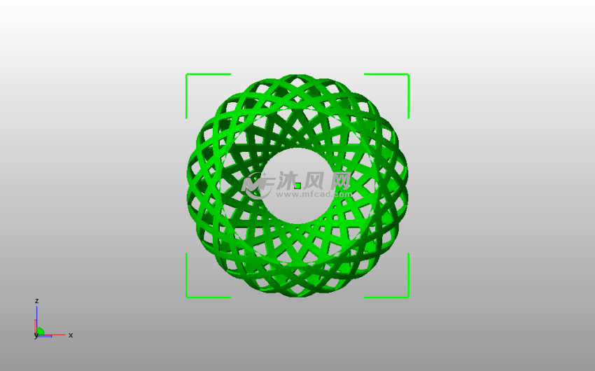 编织灯罩模型底视图