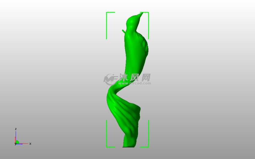 圣诞树装饰小鸟主视图