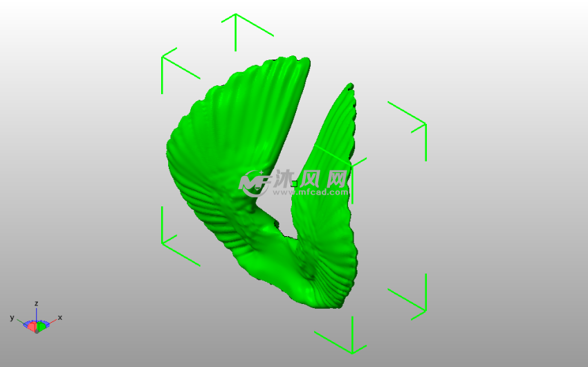 圣诞树装饰小鸟翅膀斜视图