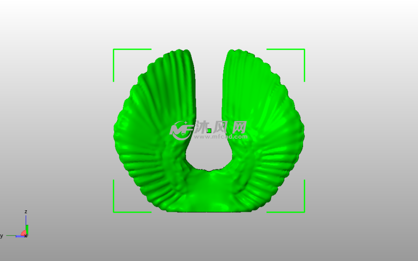 圣诞树装饰小鸟翅膀主视图