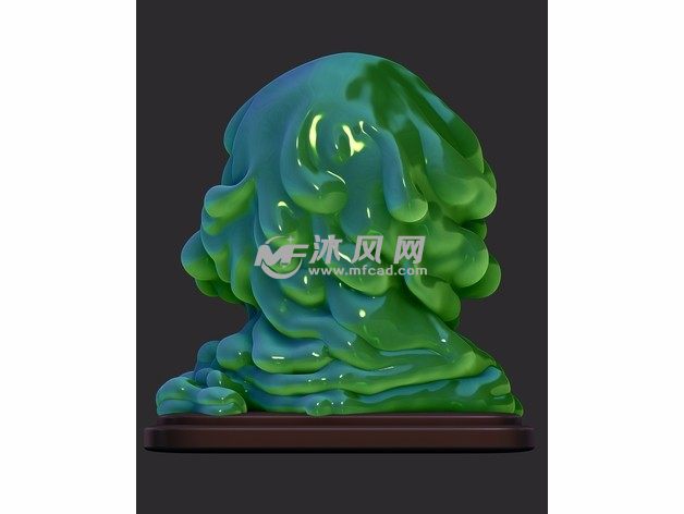 贪婪的淤泥摆件后视图