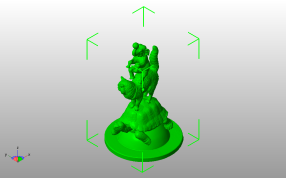 乌龟猫象雕像斜视图