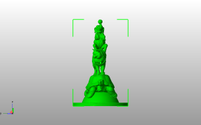 乌龟猫象雕像主视图