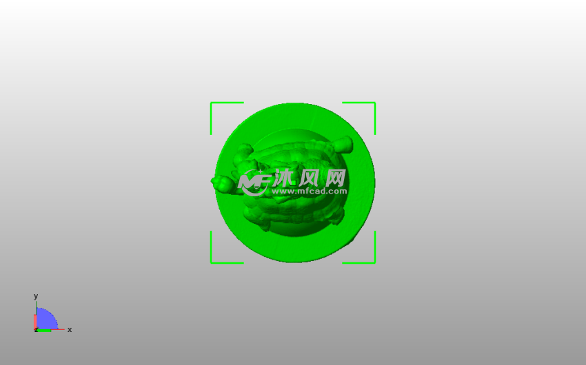 乌龟猫象雕像俯视图