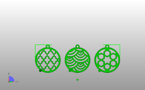  个性化耳坠俯视图