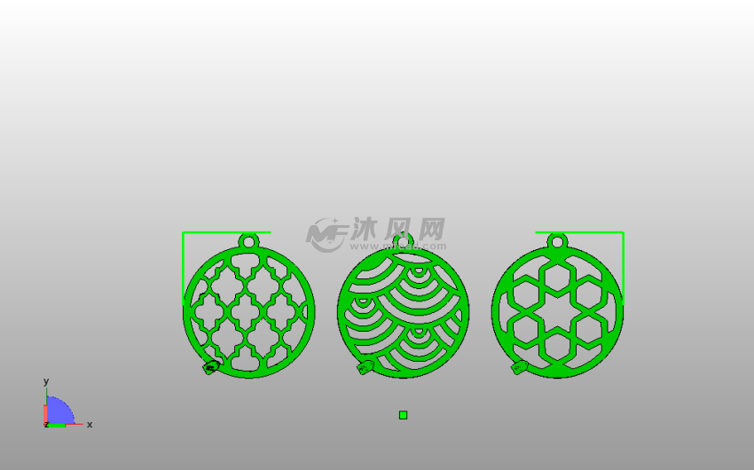  个性化耳坠俯视图