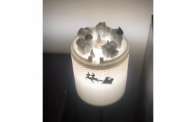 圣诞节村落灯罩俯视图