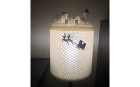 圣诞节村落灯罩主视图