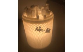 圣诞节村落灯罩小黄灯