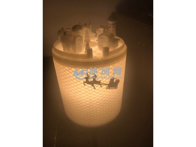 圣诞节村落灯罩小黄灯