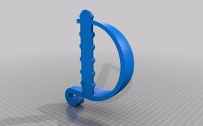 海盗刀模型刀柄右侧视图