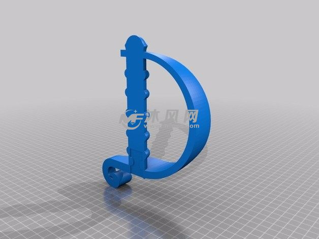 海盗刀模型刀柄右侧视图