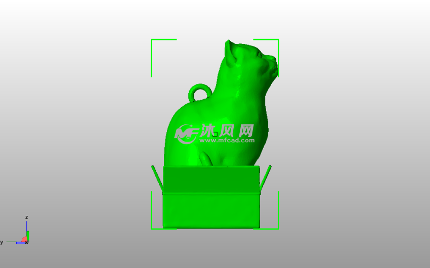 盒子中的小猫侧视图