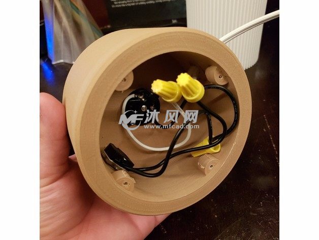 条纹灯罩模型底座