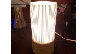 条纹灯罩模型开灯