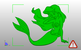 美人鱼饼干模子俯视图