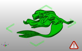 美人鱼饼干模子斜视图
