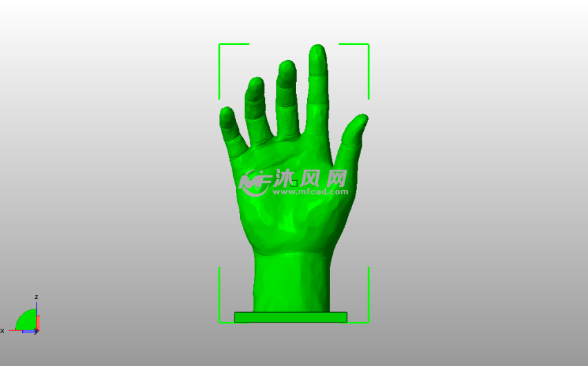 上帝之手模型主视图