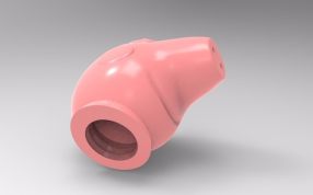 小猪佩奇牙膏帽侧视图