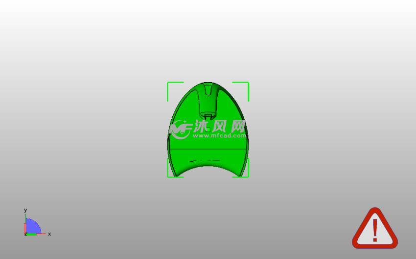 眼镜支架模型俯视图