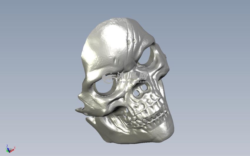 骷髅面具轴测图