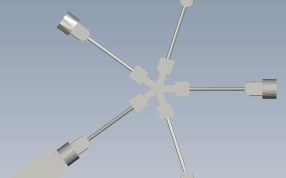 直列五缸曲轴正视图