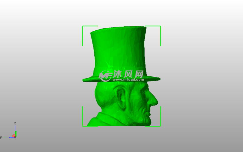 亚伯拉罕林肯花盆侧视图