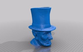 亚伯拉罕林肯花盆斜视图