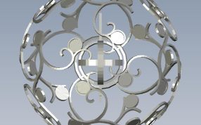 圣诞装饰球正视图