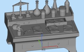 研究台三维模型