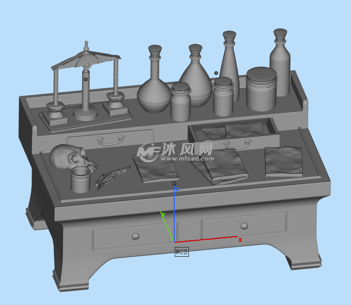 研究台三维模型