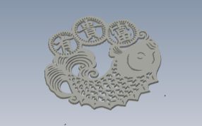 富贵有鱼侧视图