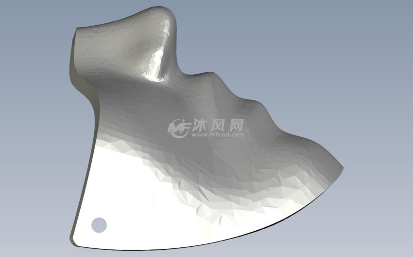 一款3D打印的面具侧视图