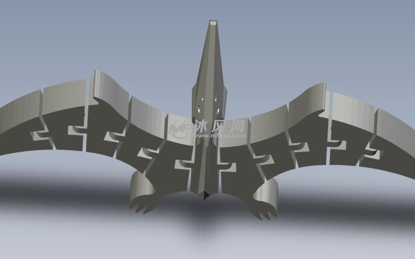 翼龙模型正视图图