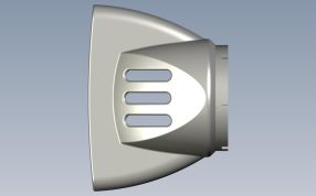 吹风机拉直头发侧视图