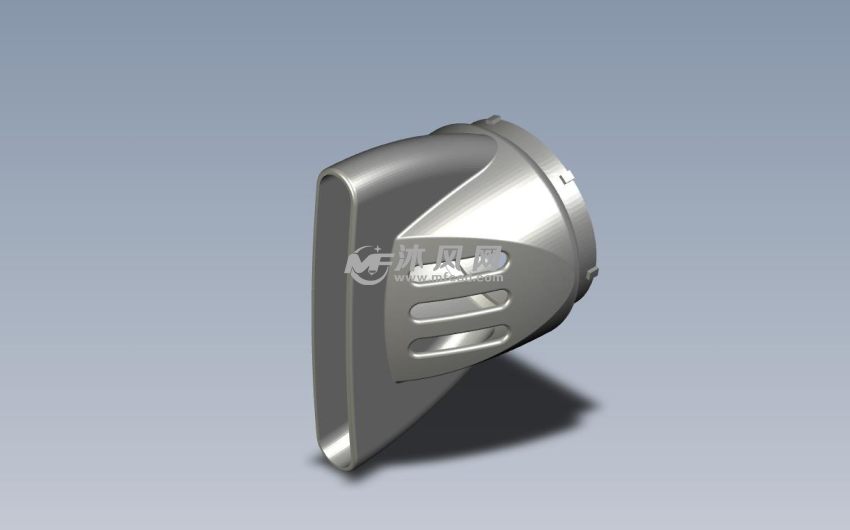 吹风机拉直头发轴测图