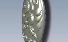 十二生肖吊饰蛇-双面高精度前视图